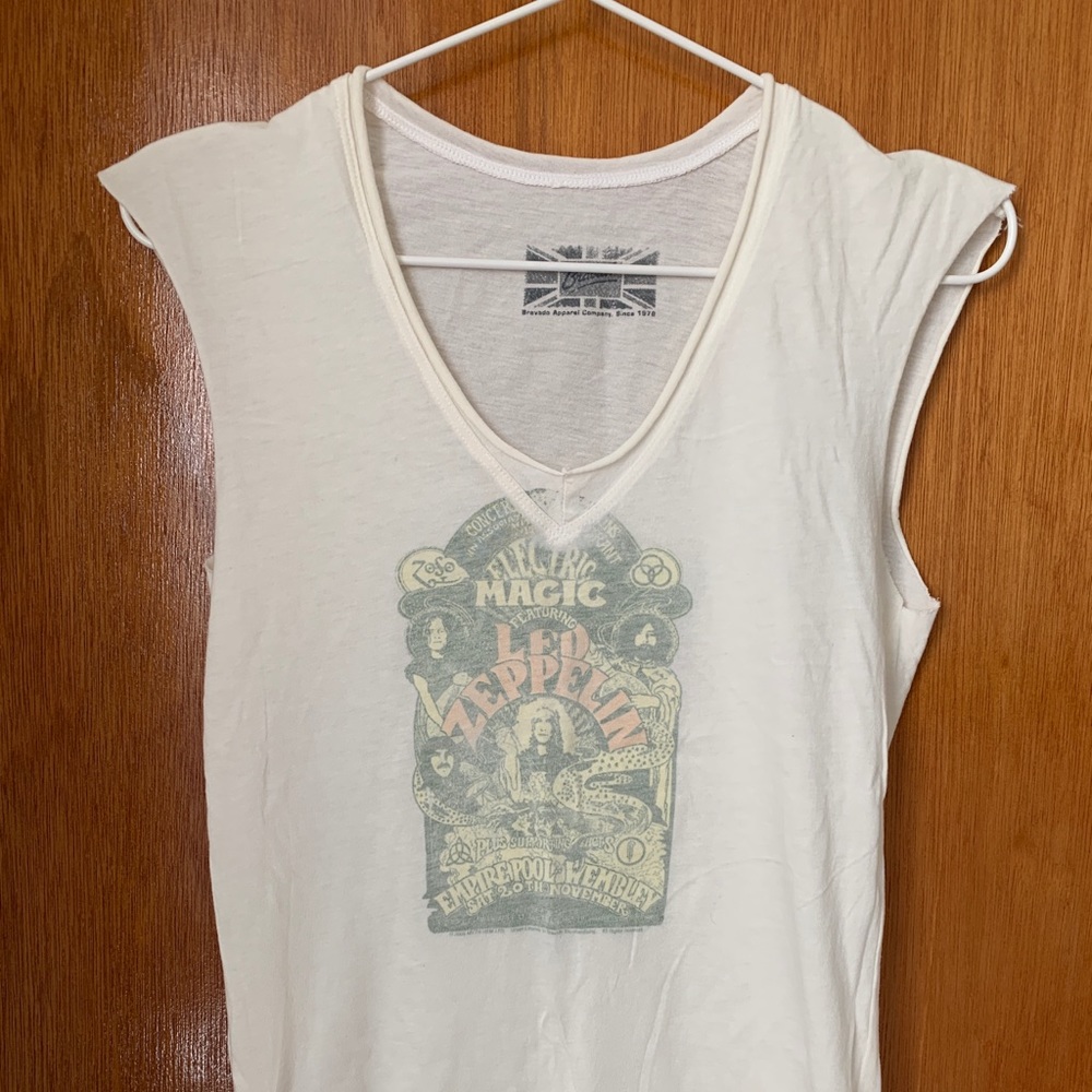 Sleeveless Led Zepeplin V neck T-shirt